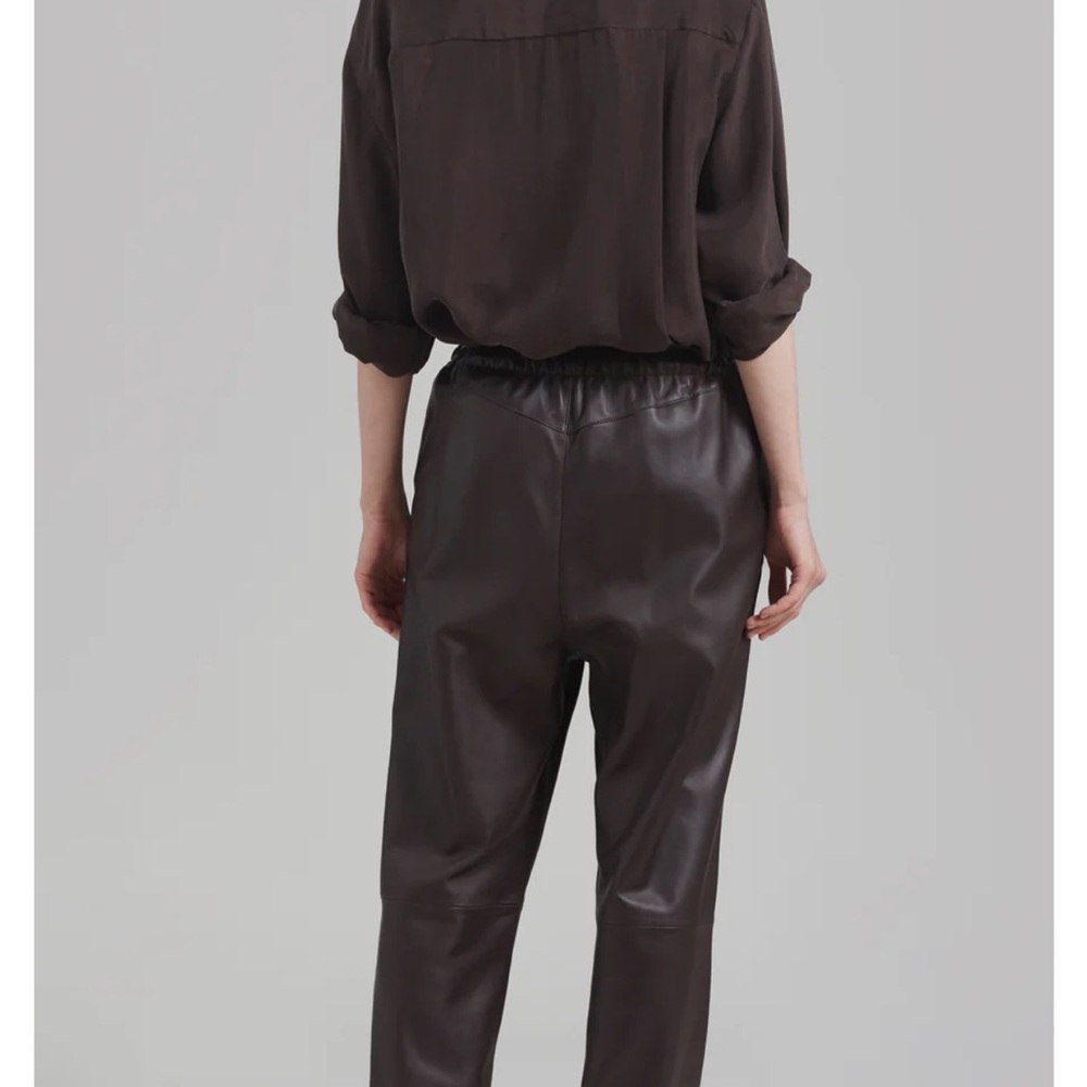 The Frankie Shop Kevin Leather Pants, Brown, NWT, Medium - Picture 2 of 16